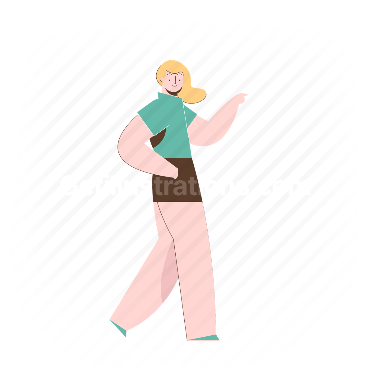 girl, woman, female, person, pointing, gesture